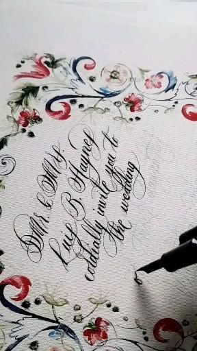 Calligraphy Wedding Invitations