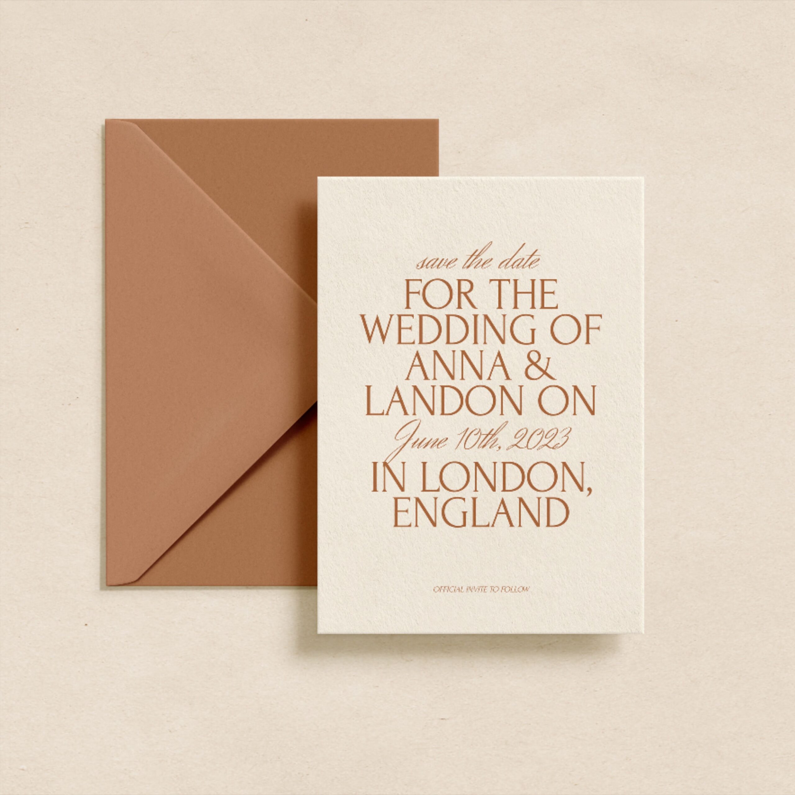 Chic Minimal Wedding Save the Date | INSTANT DOWNLOAD | Printable Editable