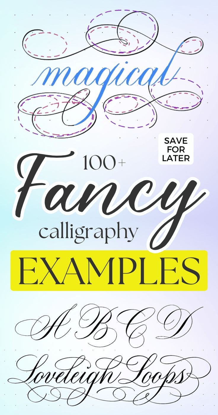 Fancy Calligraphy Letter Styles