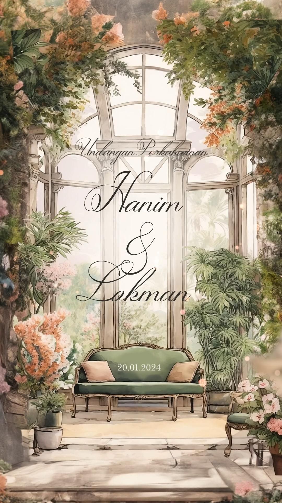 Motion invitation wedding whimsical fairytales anime