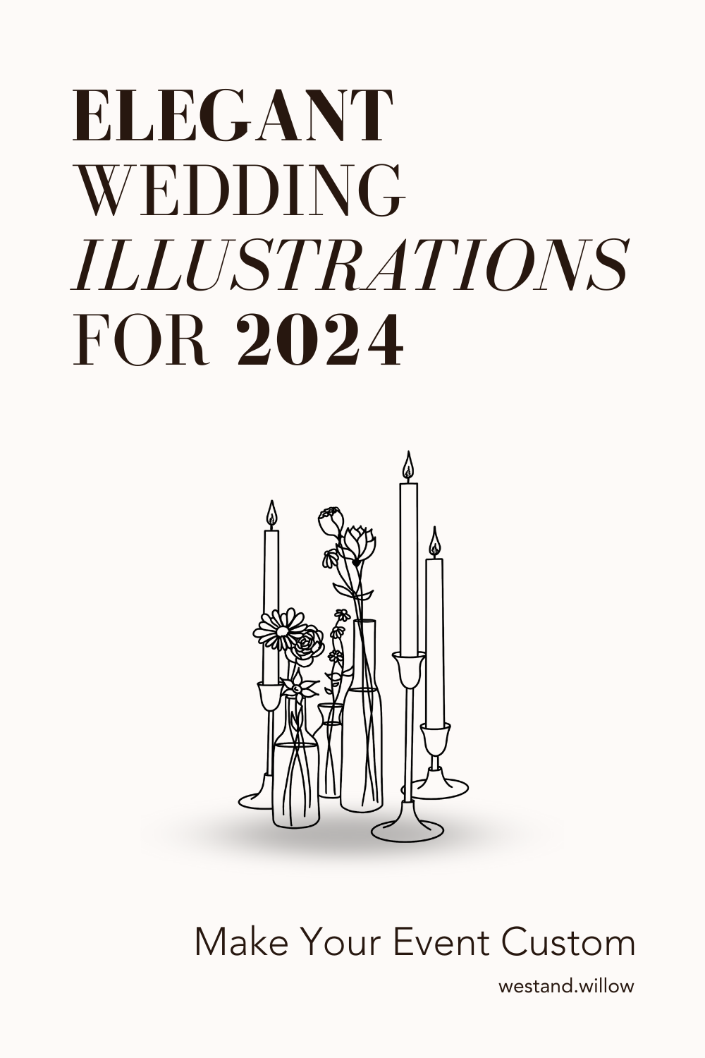 Elegant Modern Wedding Art Ideas: Digital Illustration Ideas for the DIY Brides 2024