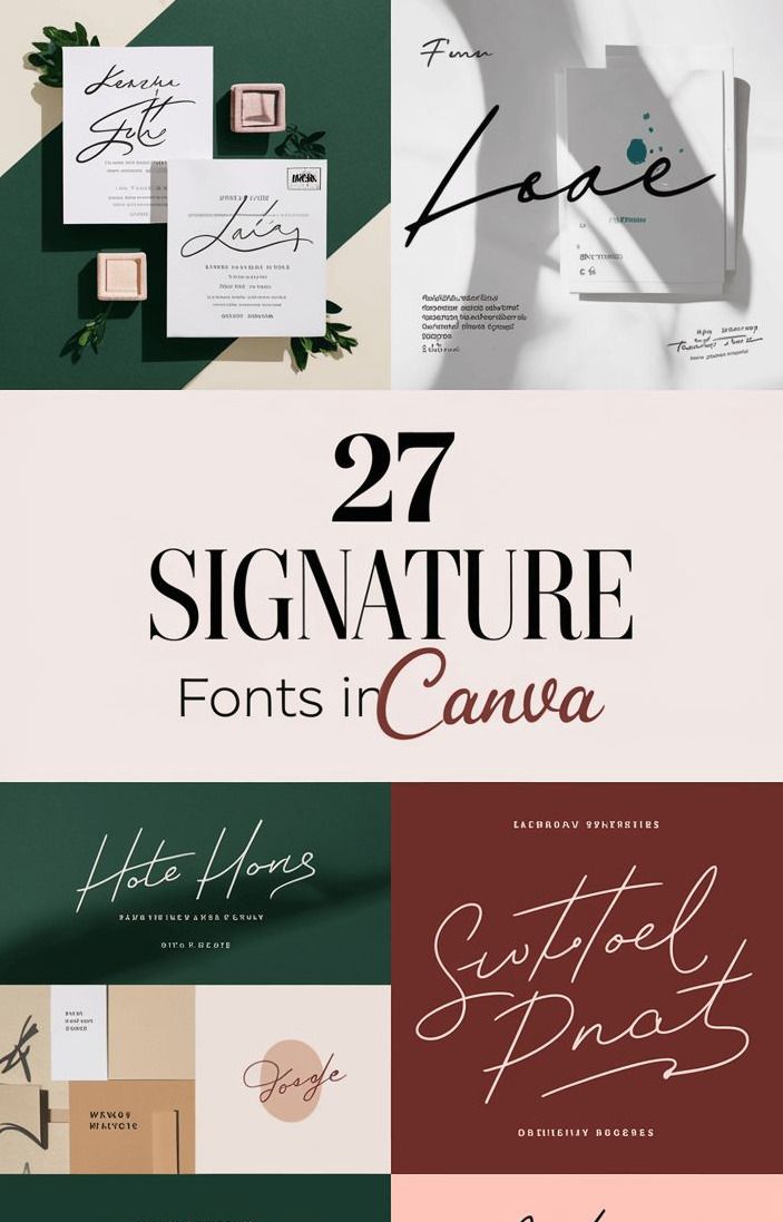 27 Signature Fonts in Canva That Look Like Real Handwriting