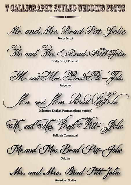 7 Calligraphy Styled Wedding Fonts — Paperblog