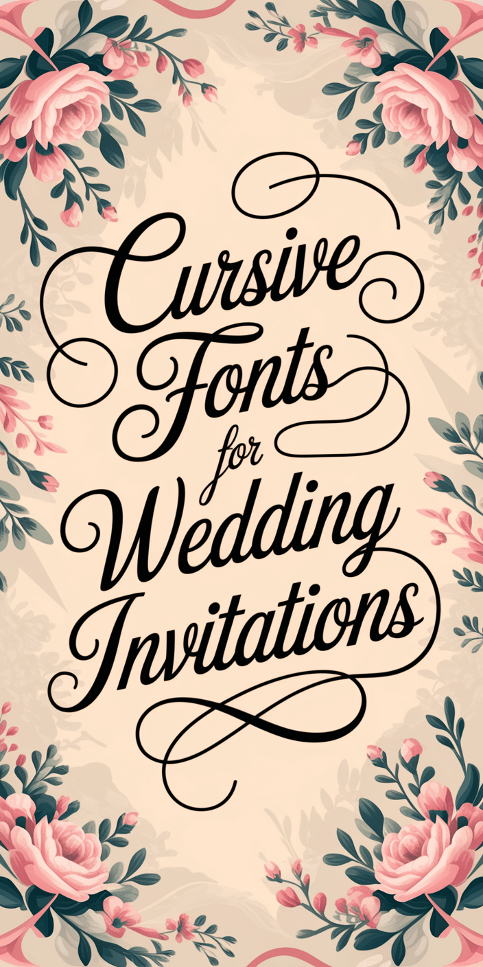 Best Canva Cursive Fonts for Wedding Invitations