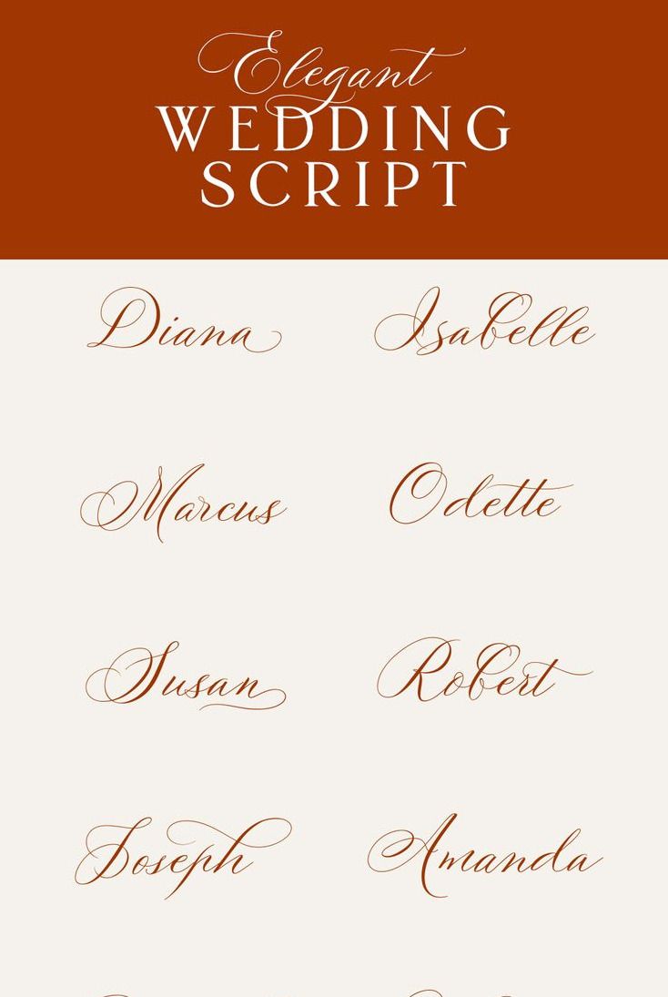 Elegant Script Font for Weddings & Invitations