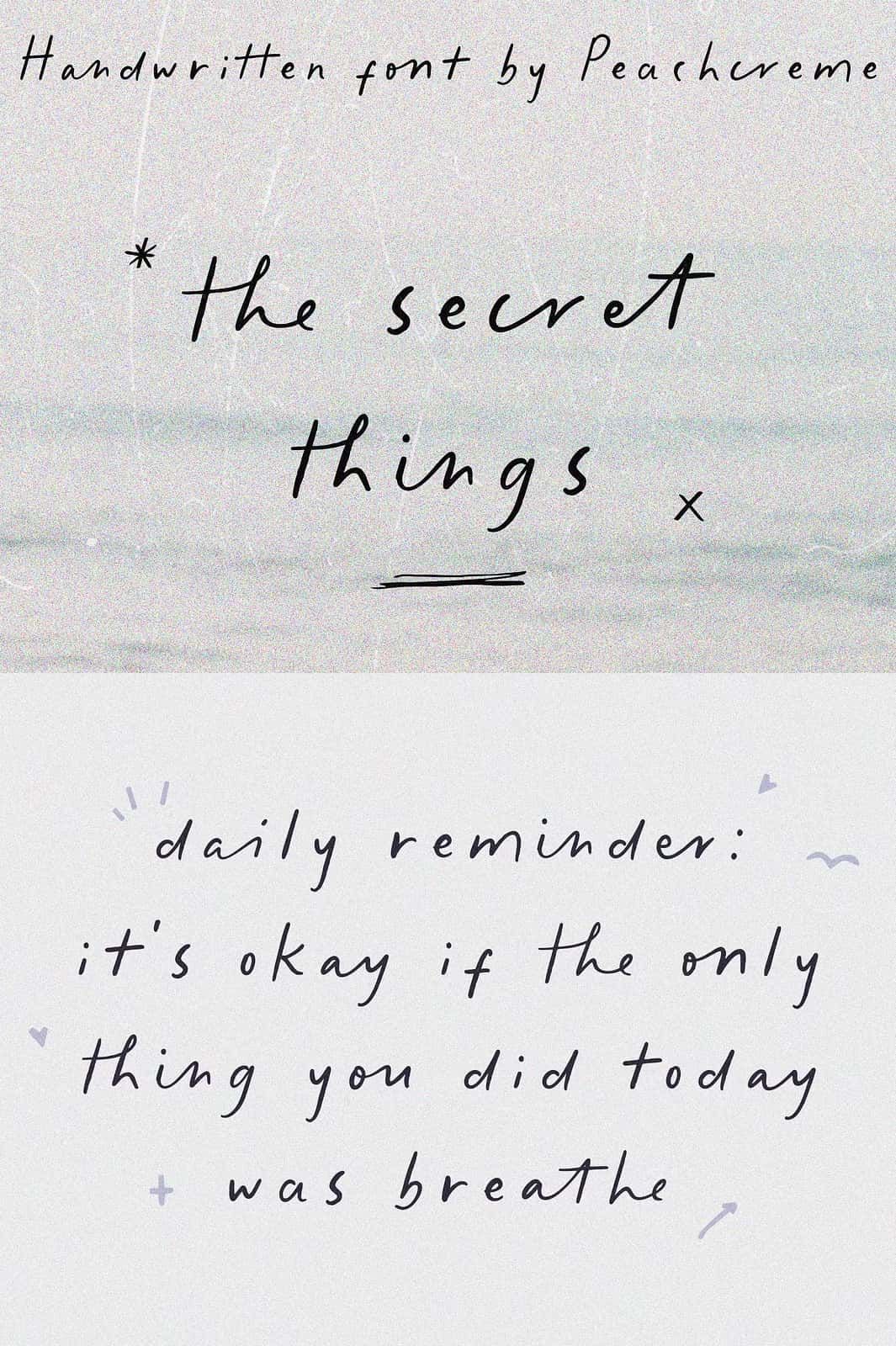 the secret things// handwritten font — Leasted — Graphics Template Resources