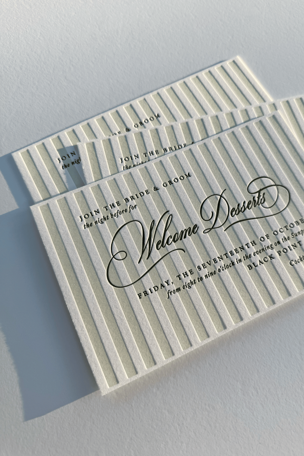 Meet Us In Maine + Letterpress Wedding Invitation Suite
