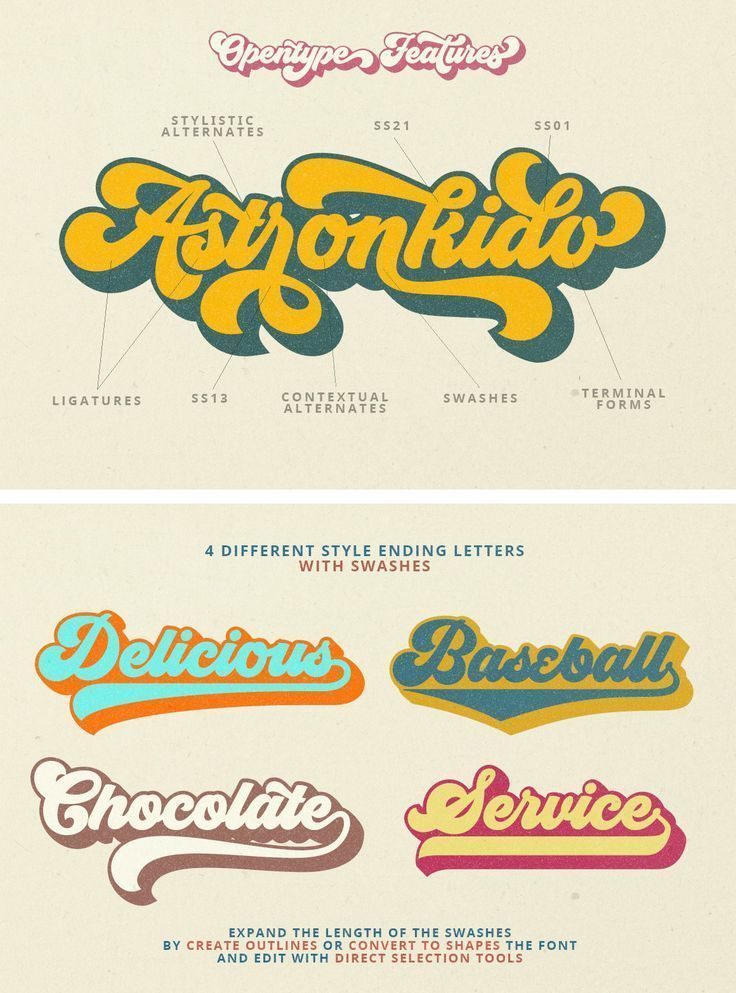 Groovy Retro Font: Astronkiddo
