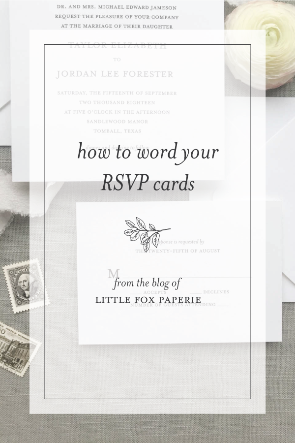 RSVP Card Wording