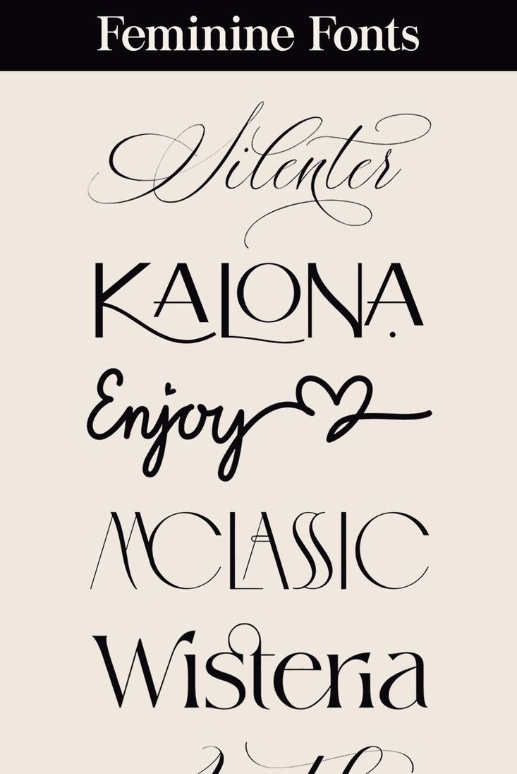 Best Feminine Fonts