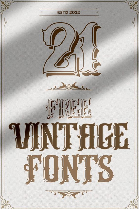 Free Vintage Fonts 2022 | | Graphic Design Junction