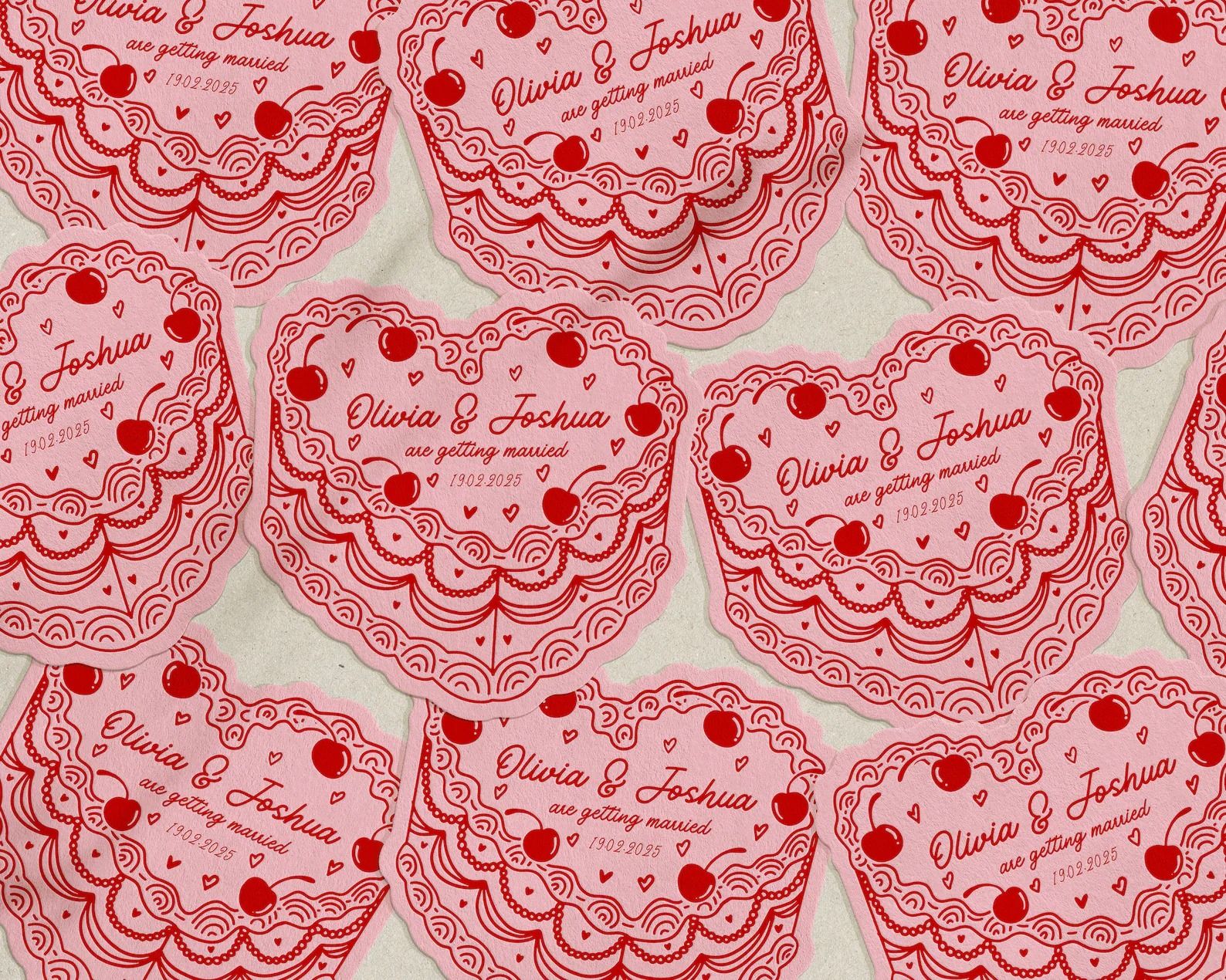 Vintage Heart Wedding Invitation Template | Digital Download | DIY Wedding Invite Template | Instant Download — Etsy