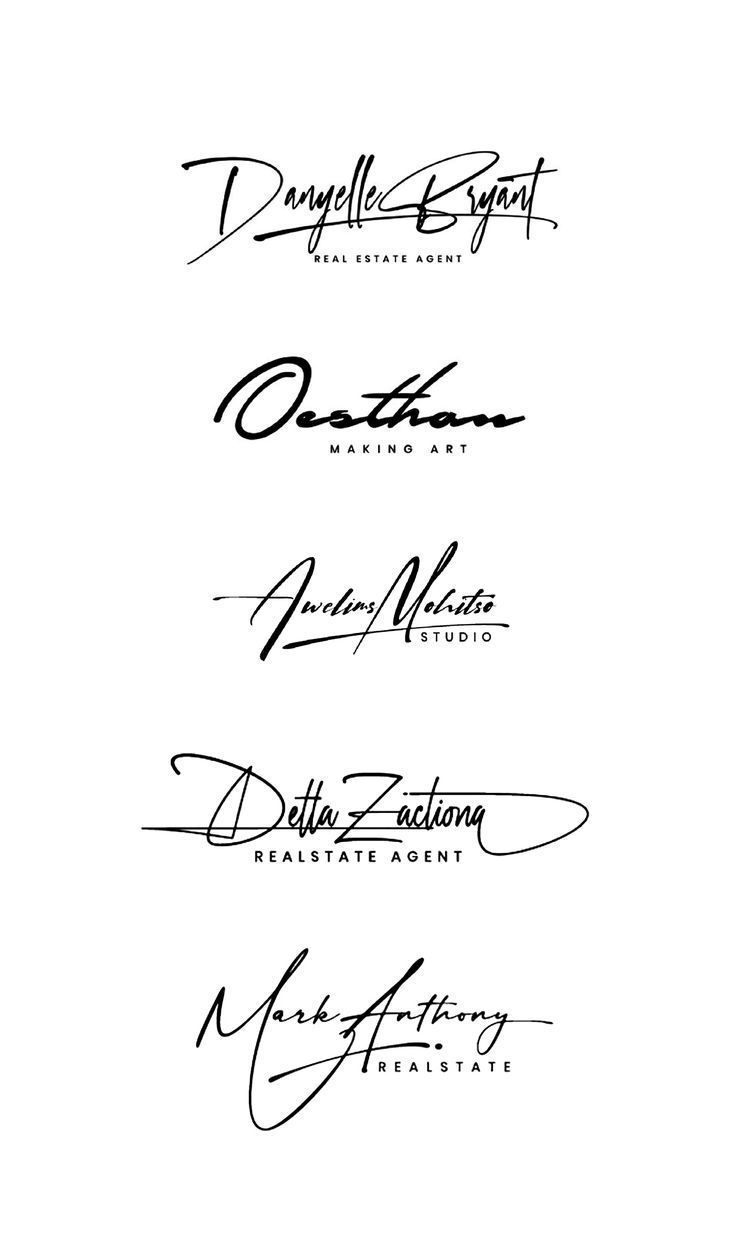 Handwritten signature logo design starting from US. Professional, high-quality &