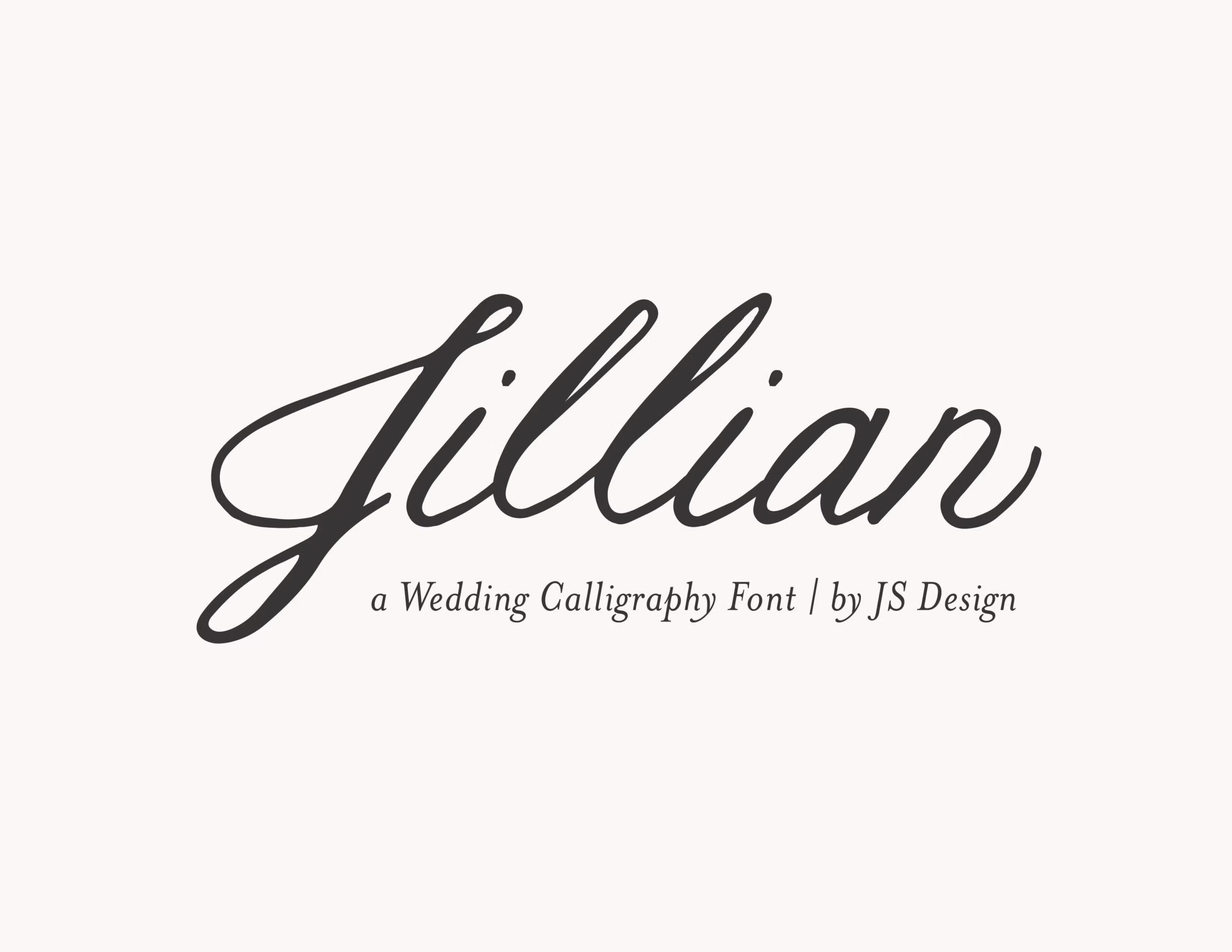Jillian | Wedding Calligraphy Font, a Script Font by JS Design