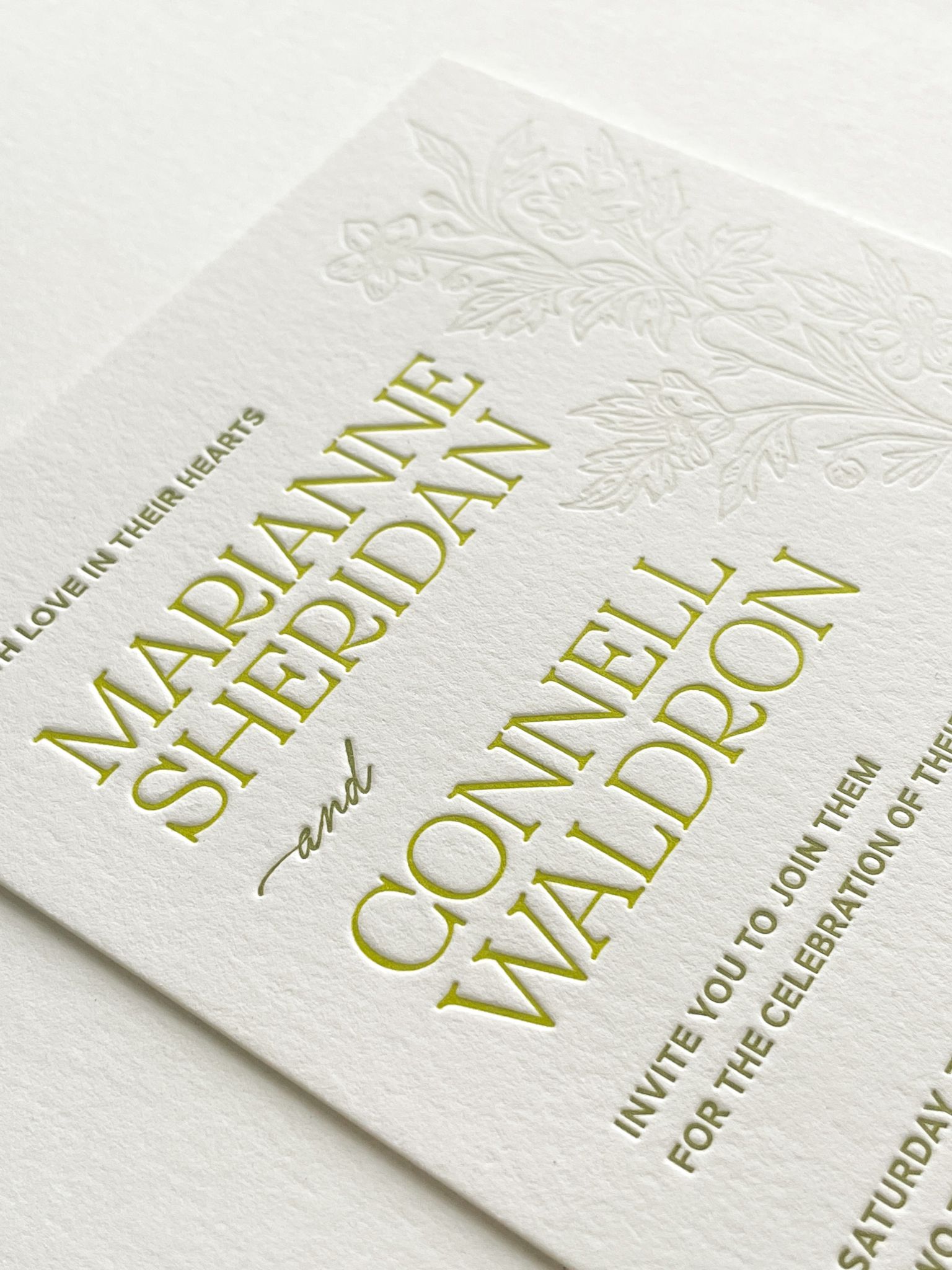 Custom Letterpress Wedding Stationery Hand Printed in the Midwest