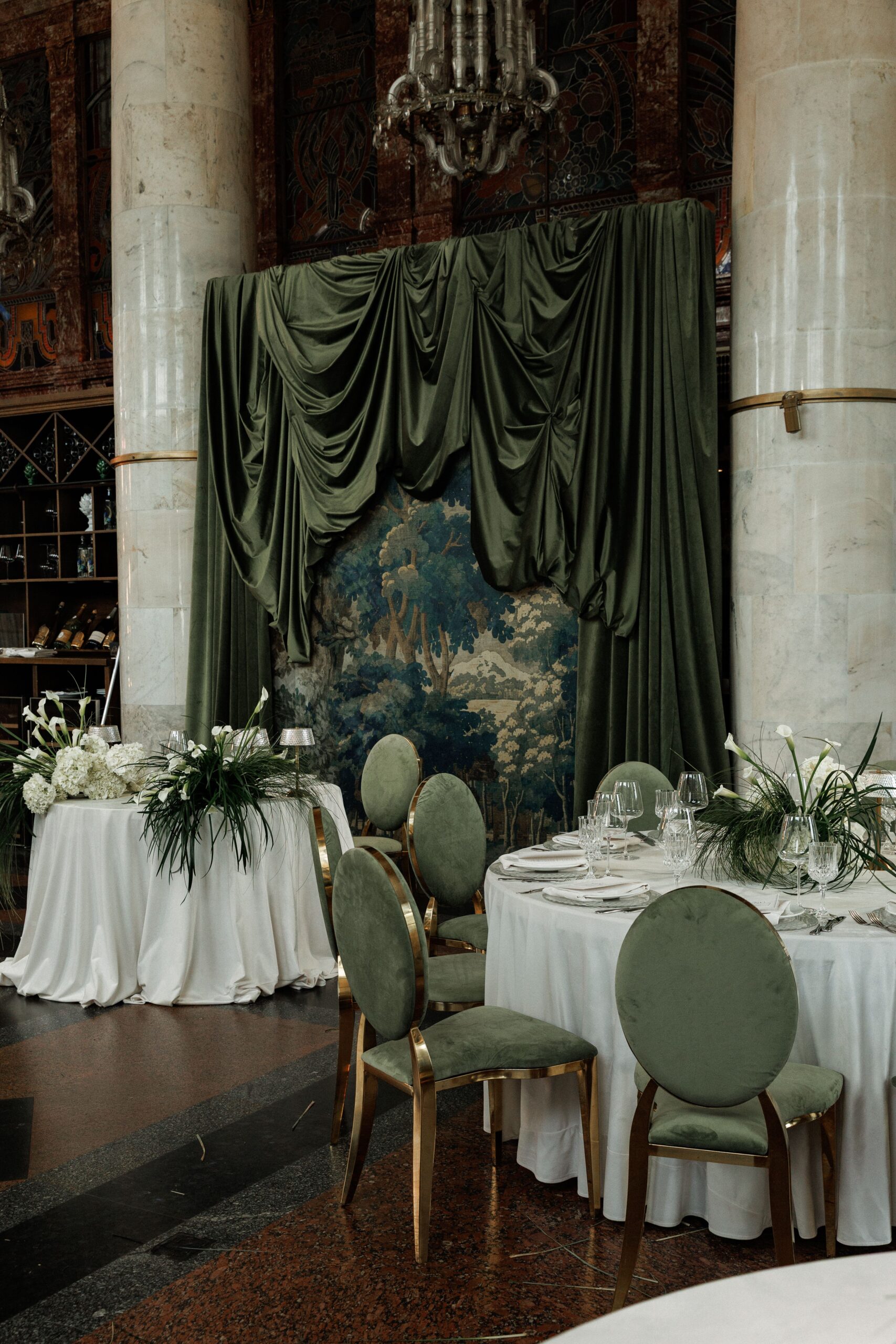 Оформление зала на свадьбу