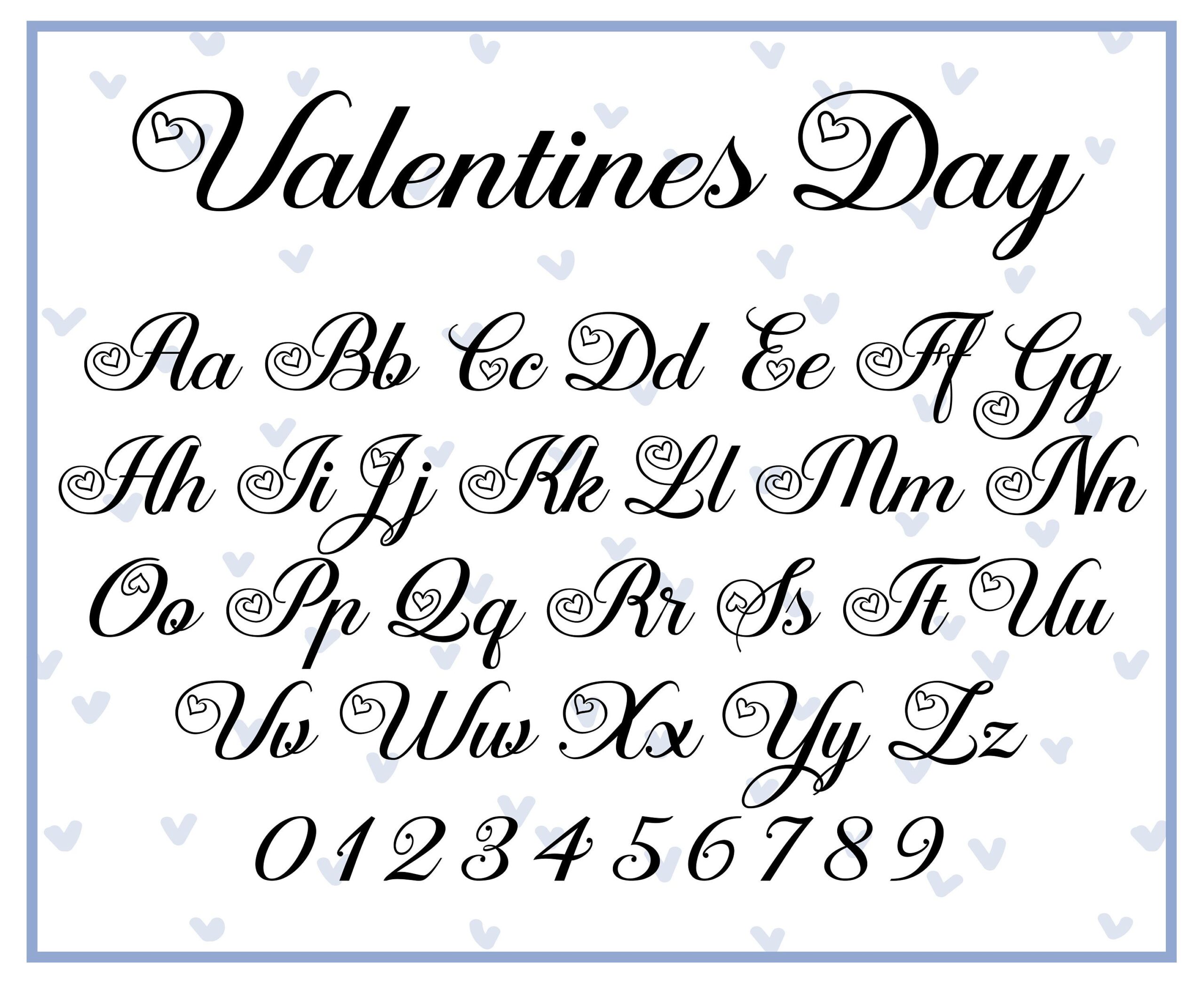 Police de Saint-Valentin Police Valentine Coeur Police Love Font Svg Police avec cœurs Police romantique Belle police Love Story Police Police Mariage Ttf Svg