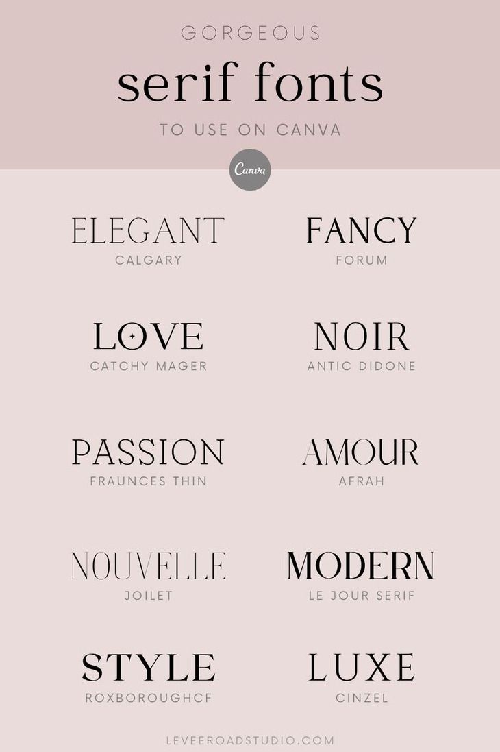Fonts and Calligraphy Ideas, Typography Inspiration, & Wedding Fonts — Modern Serif Fonts Canva