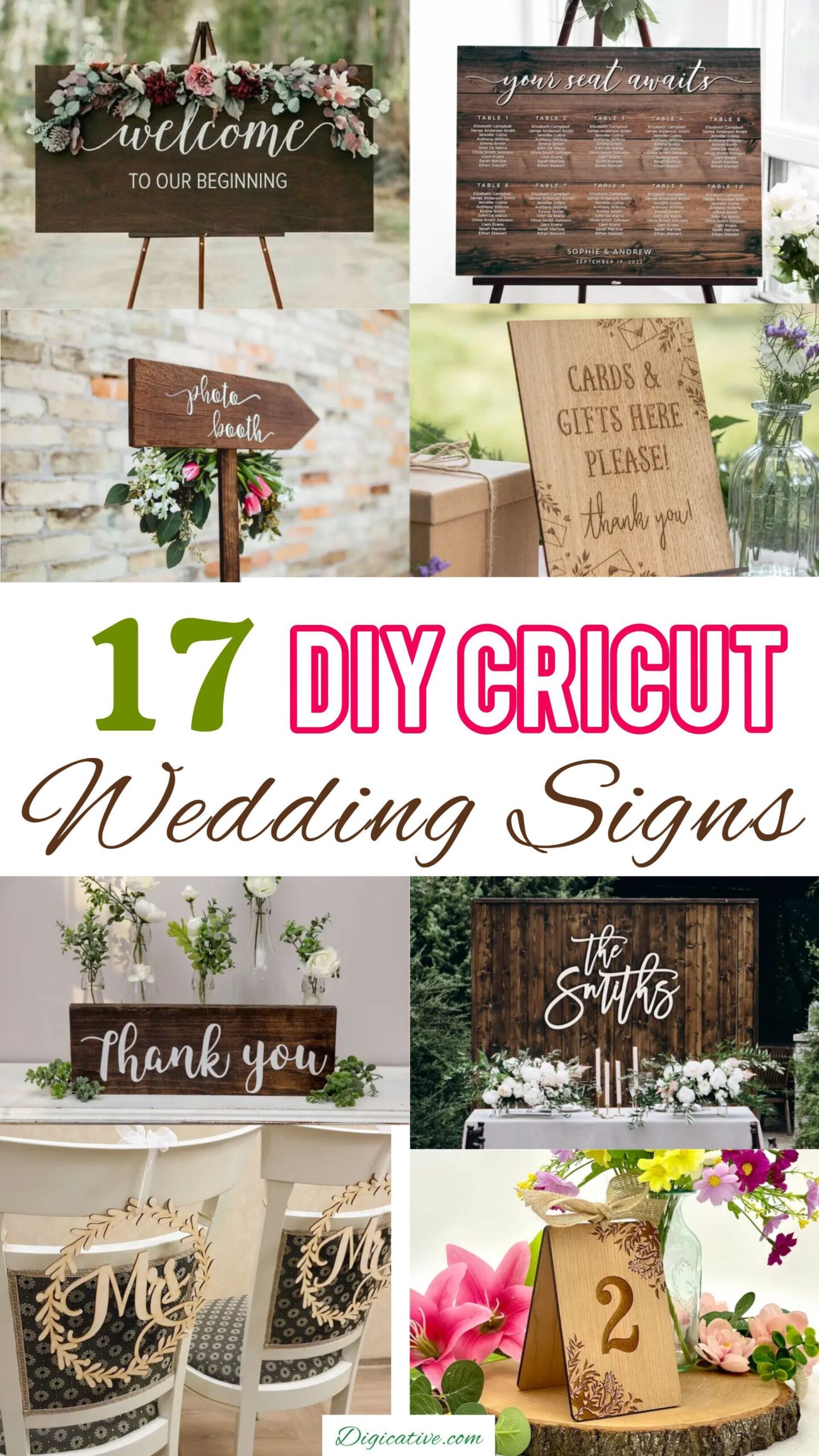 Charming Cricut Wedding Signs DIY