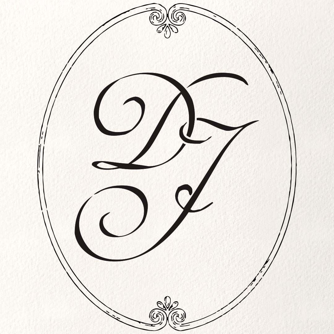 Custom Wedding Crest and Monogram — Vintage Oval Personalized Logo (Digital Download PDF, PNG, JPEG)