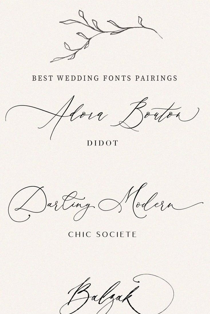 Wedding Font Pairings Vol.1