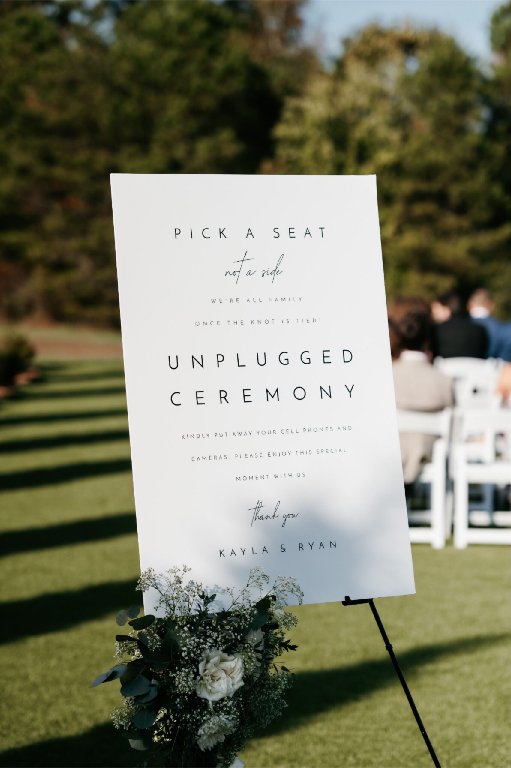 Wedding Unplugged Ceremony Signage