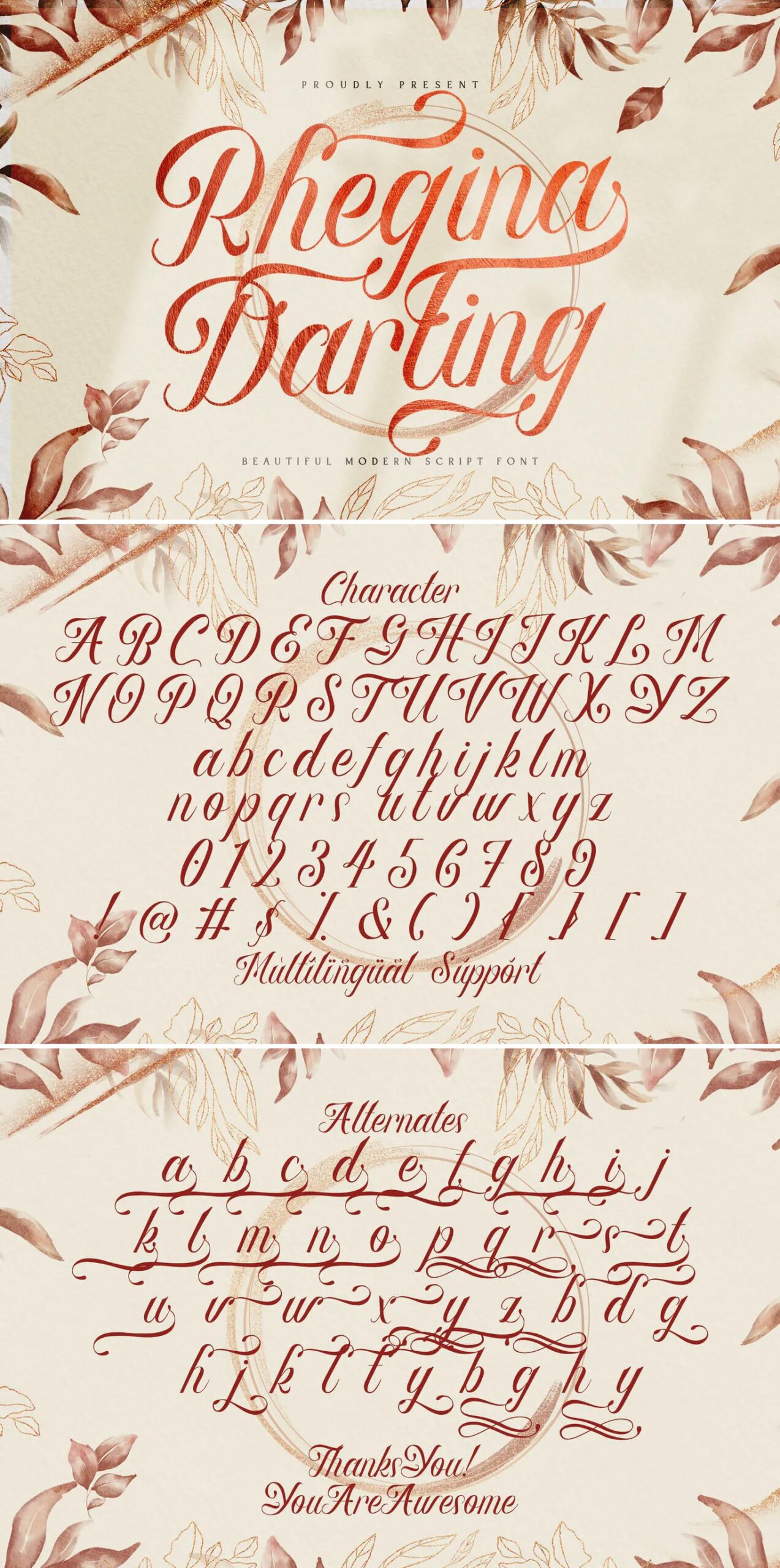 Rhegina Darling Lovely Script Font