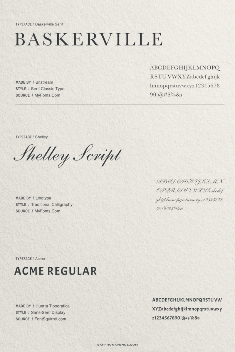 Tuesday Type Tips / A Classic Font Pairing — Saffron Avenue