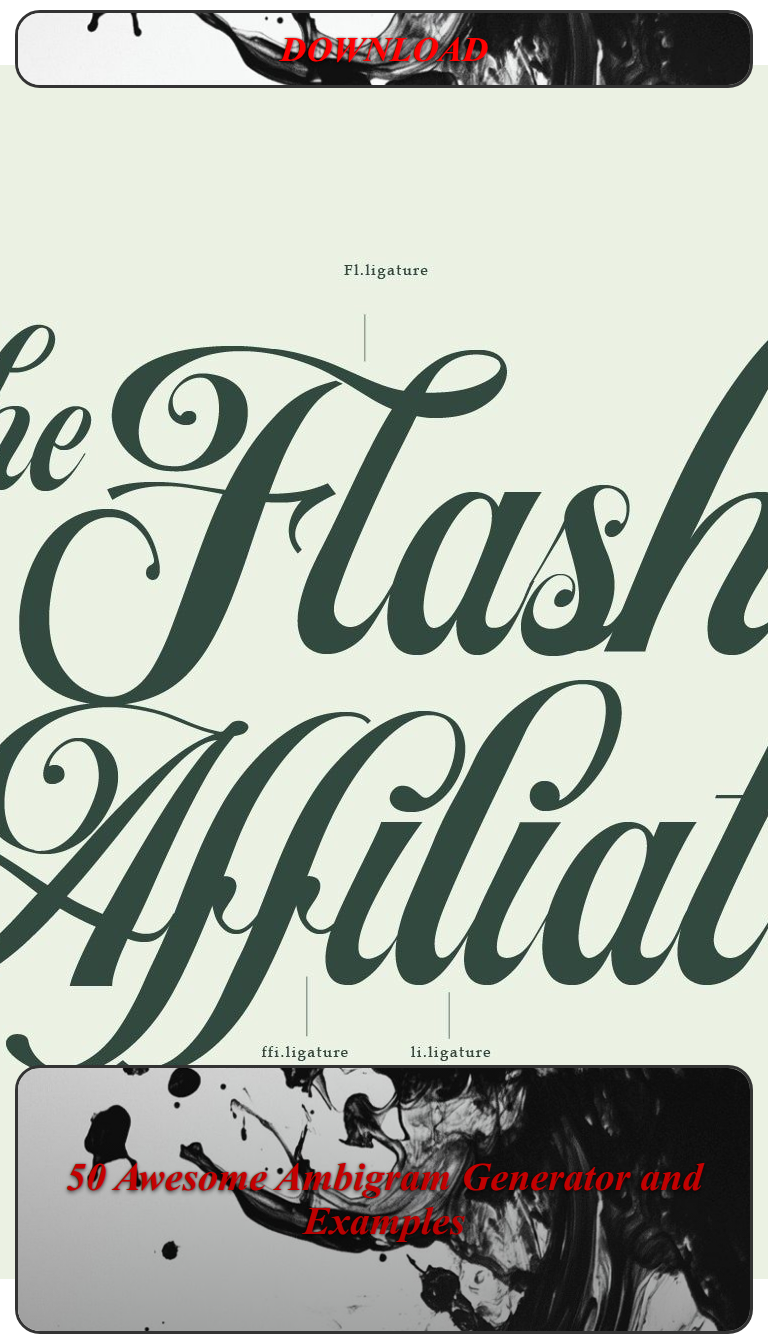 50 Awesome Ambigram Generator and Examples
