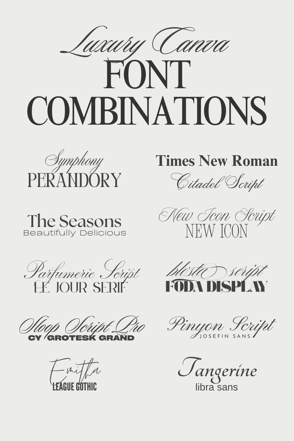 20 Elegant and Minimalist Font Pairings for Canva Social Media Designs