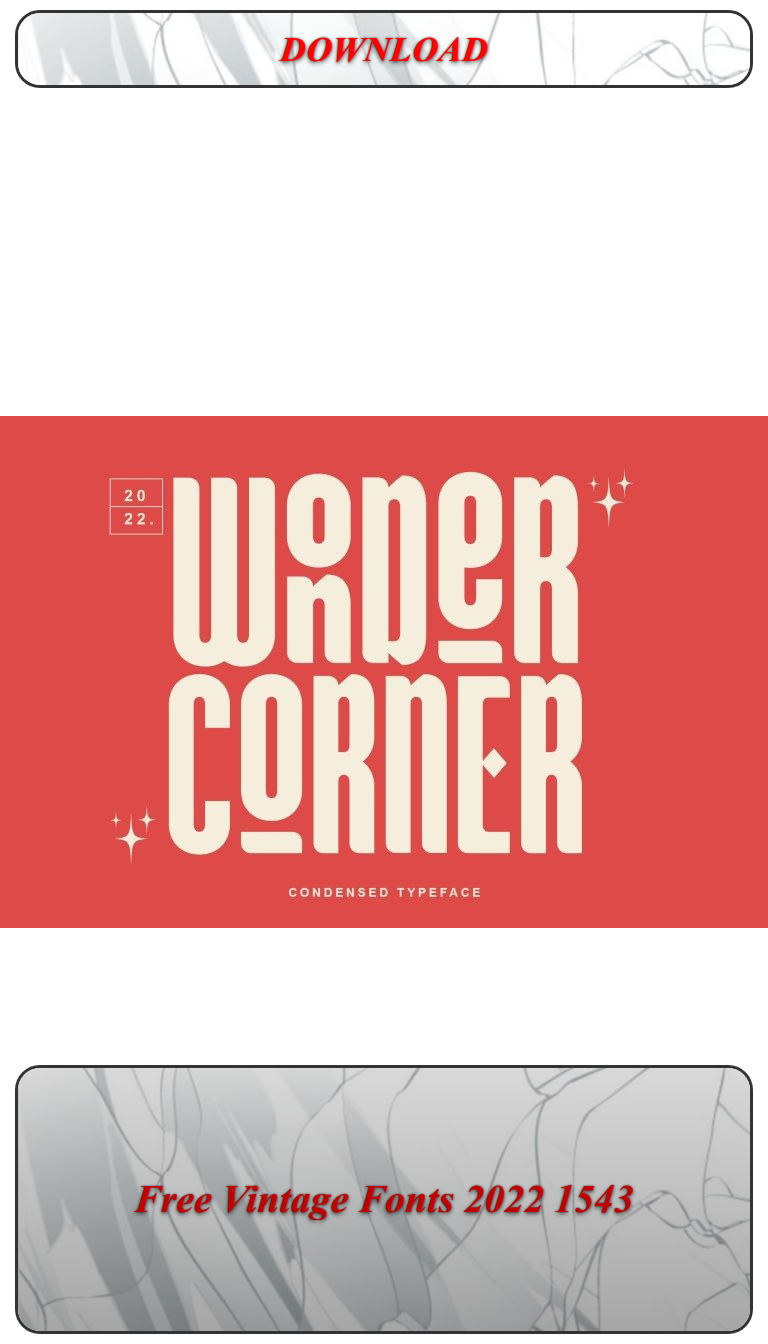 Free Vintage Fonts 2022 1543