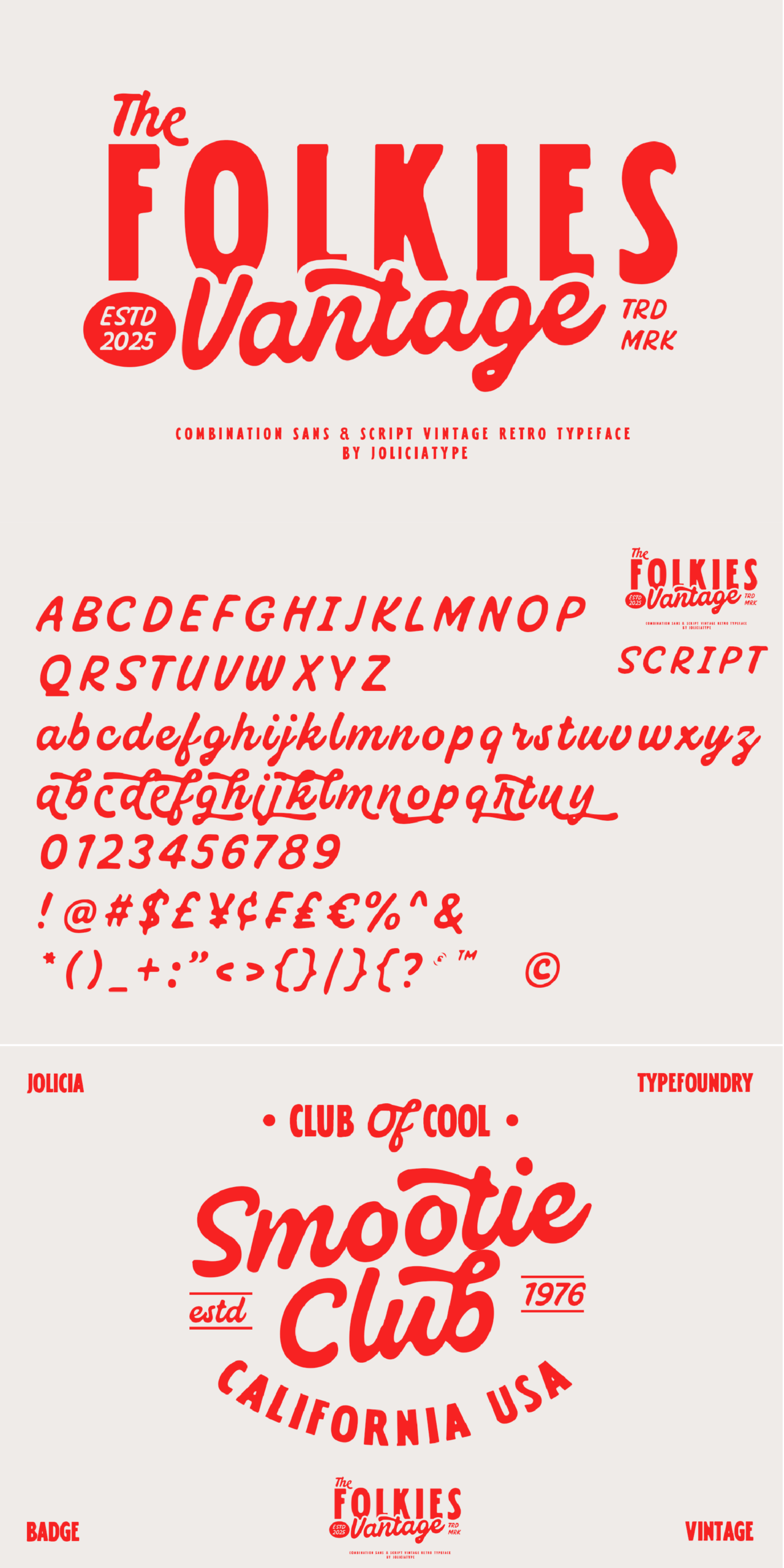 Free Font | Folkies Vantage| Vintage Font Duo