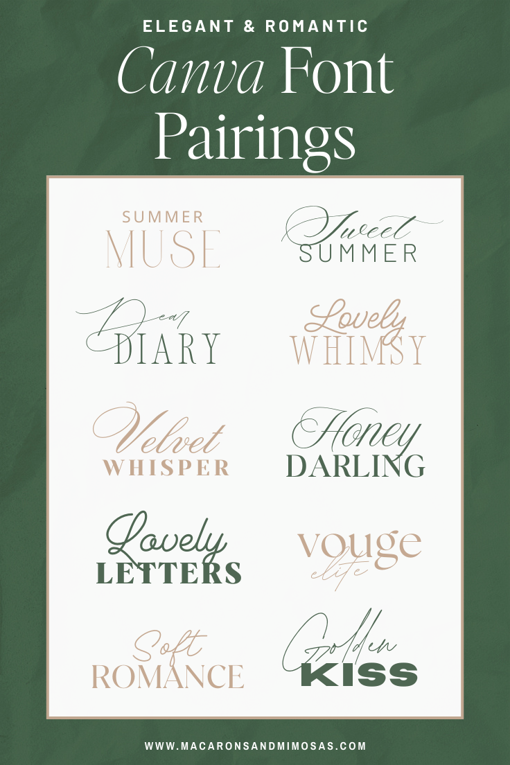 Elegant Font Pairings for Wedding & Floral Brands