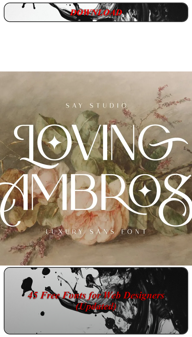 45 Free Fonts for Web Designers (Updated)