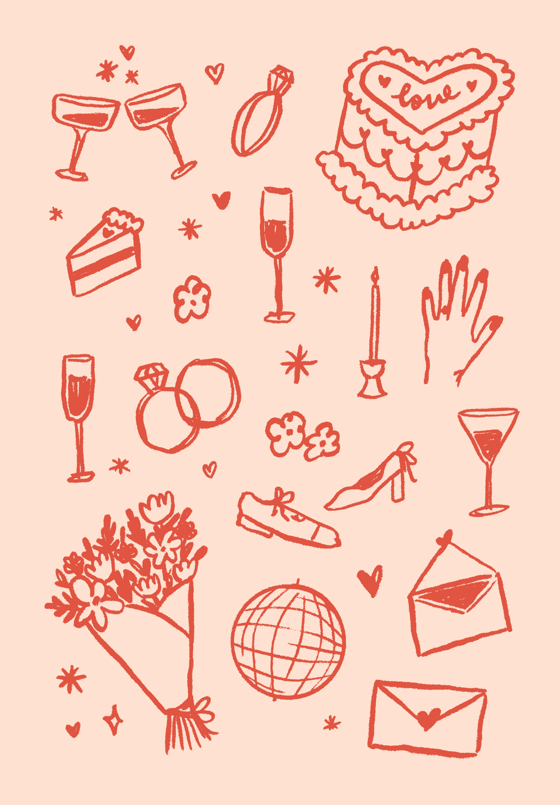 Illustrations about Weddings, Marriage & Love