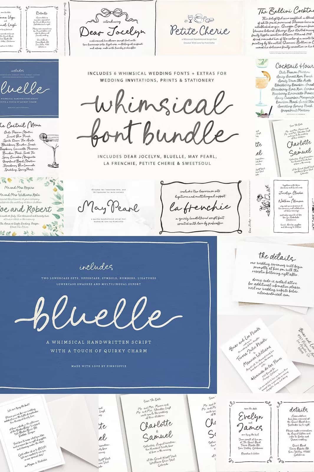 Whimsical Wedding Font Bundle — Leasted — Graphics Template Resources