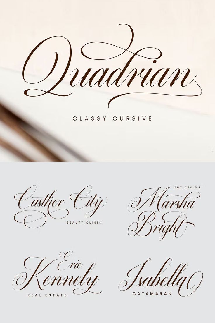 Quadrian — Cursive Font | fontza