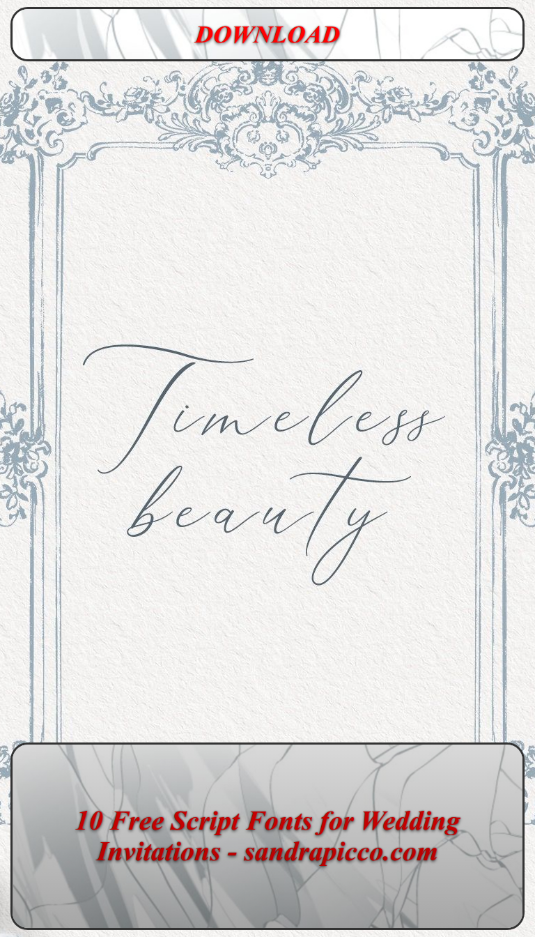 10 Free Script Fonts for Wedding Invitations — sandrapicco.com