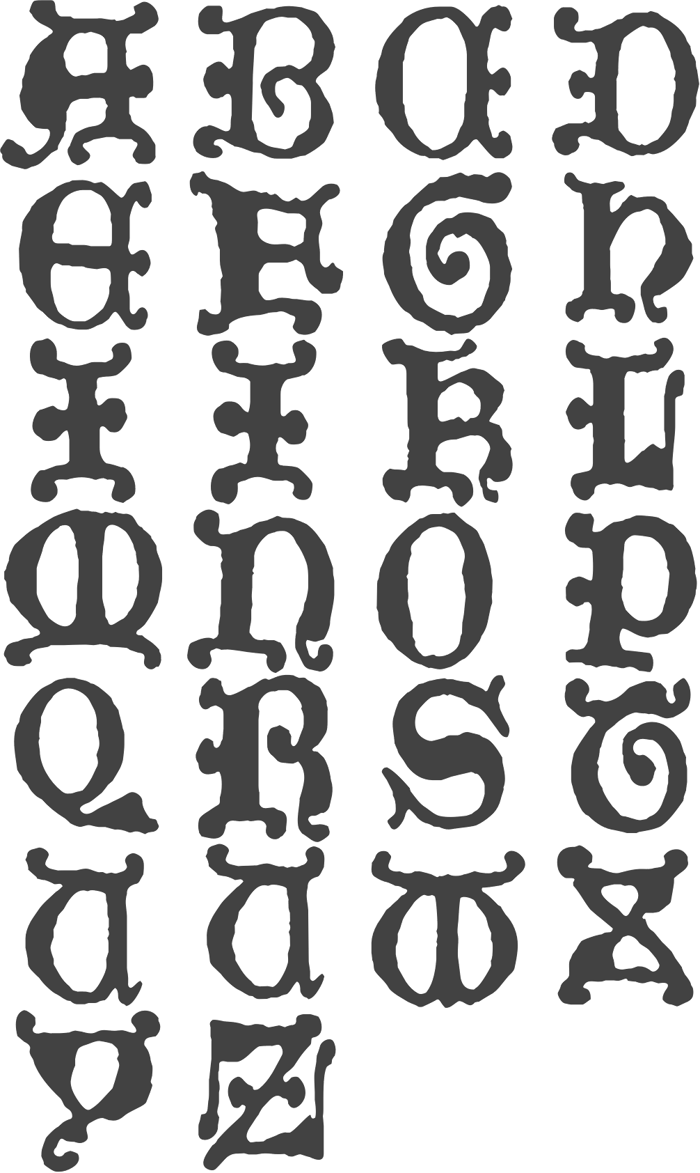 Blackletter & Vintage Lettering Fonts for Royal Typography Design