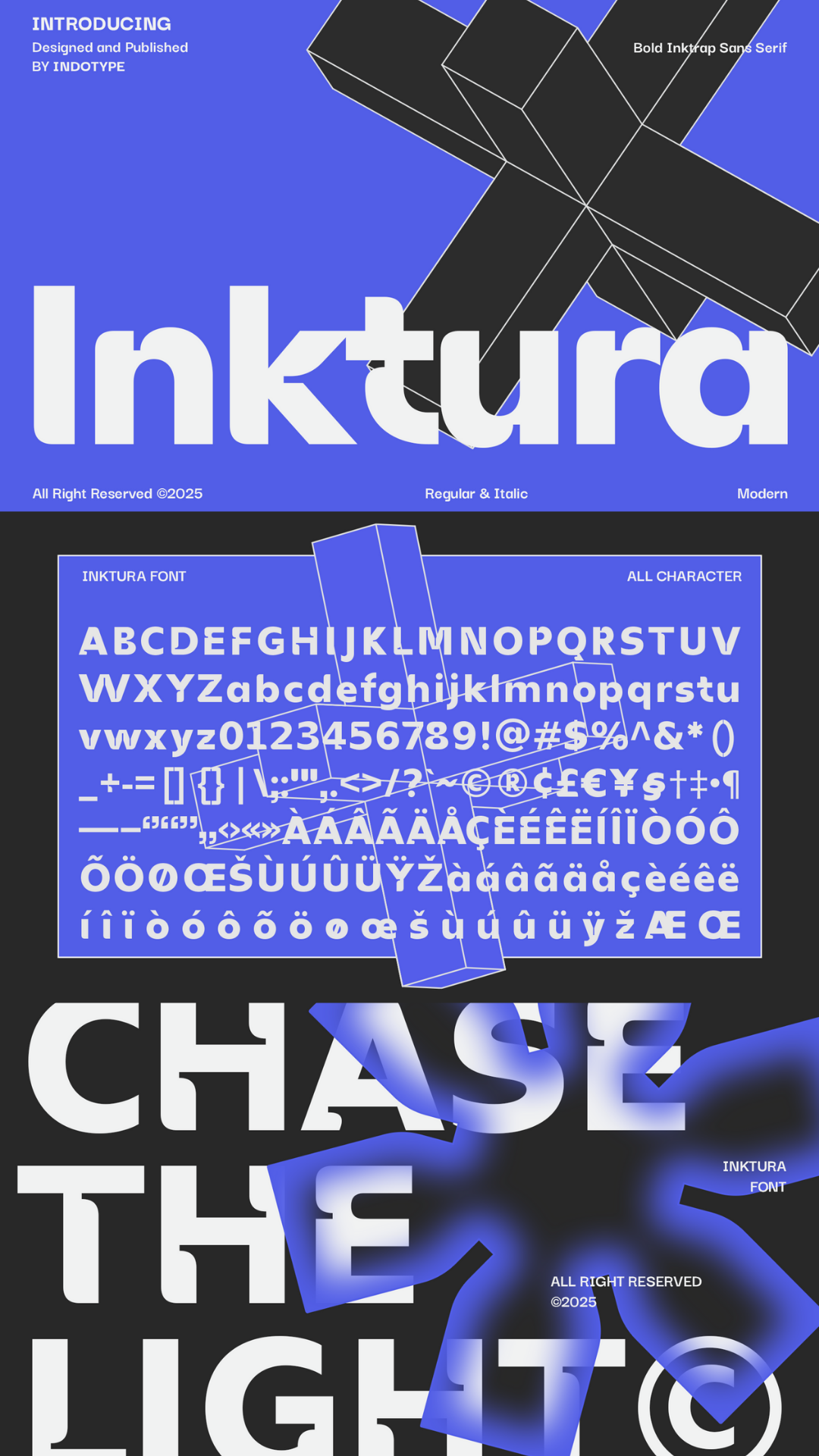 Inktura Bold Inktrap Sans Serif | Font Design | Modern Font