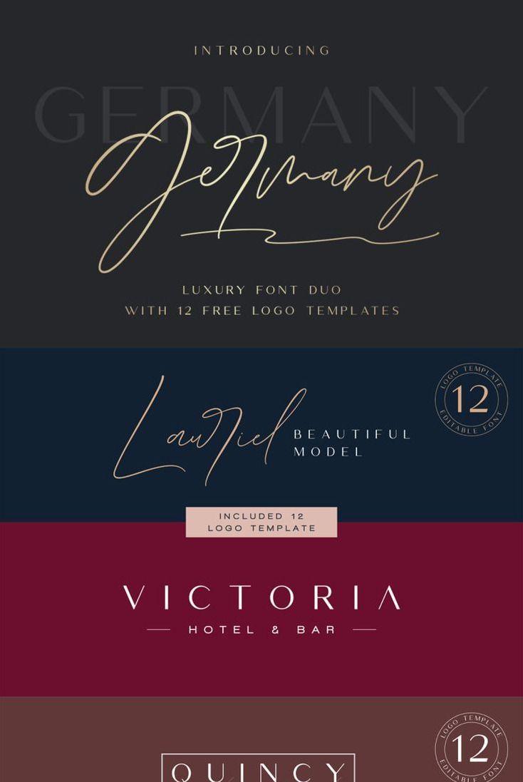 Germany Luxury Font Duo: Elegant Script & Serif