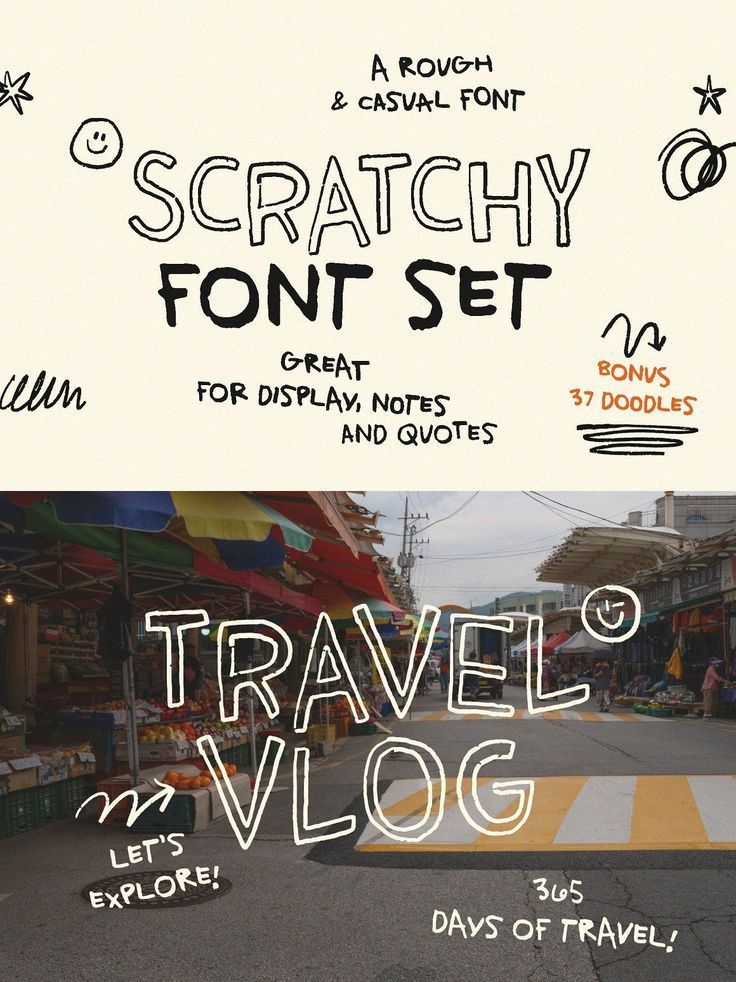 Scratchy Font! Handwriting! Texture!, #Display #Fonts | Graphic design lessons
