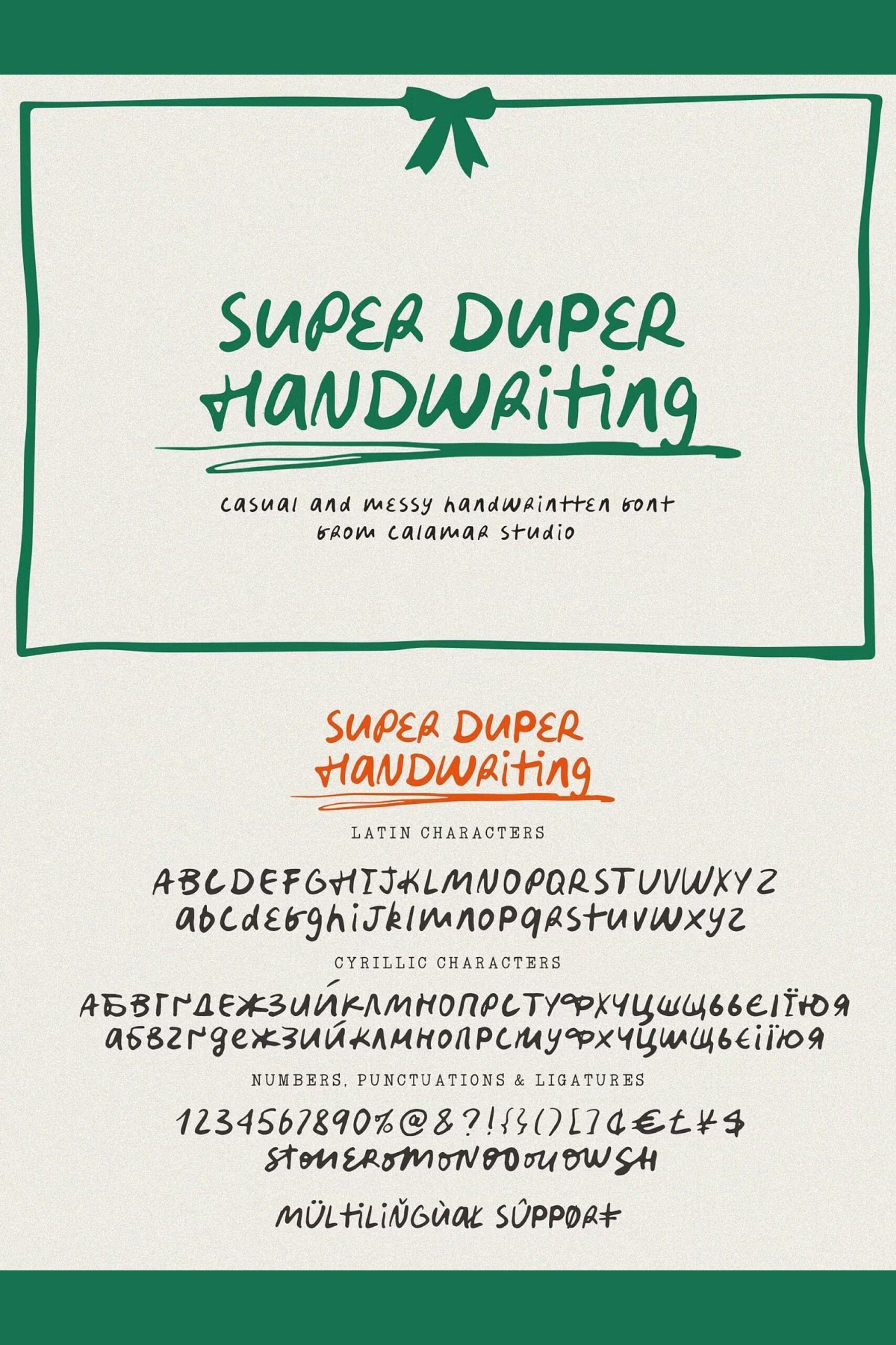 Messy Handwriting Font | Super Duper