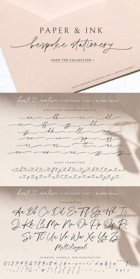 HauteCouture Handwritten Script Font | Professional Graphic Home