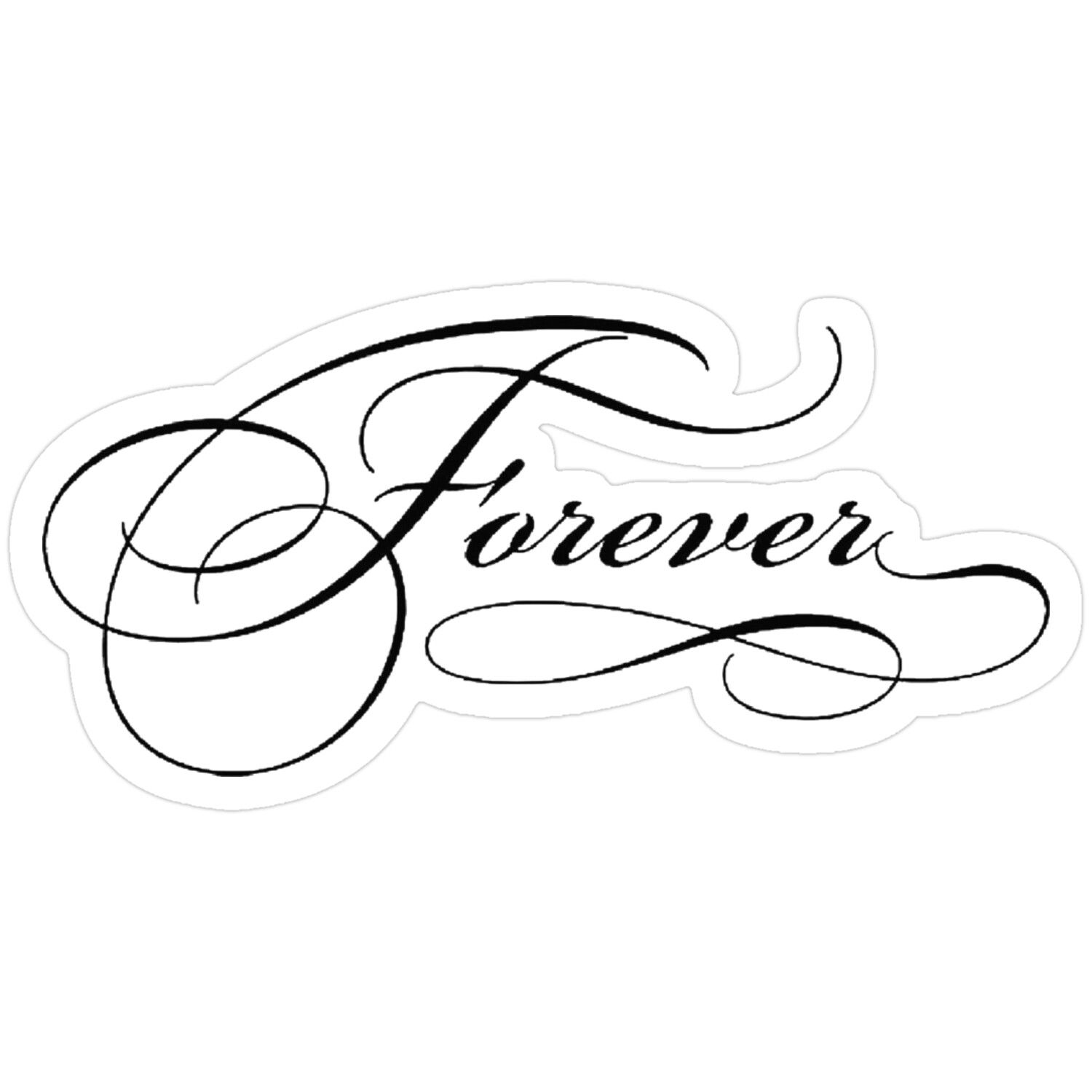 Forever Copperplate Calligraphy Sticker