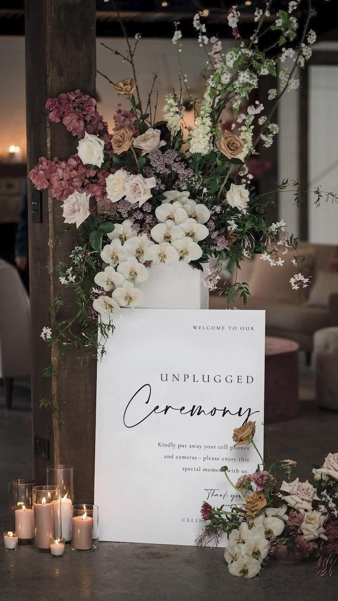 Transform Your Ceremony: DIY Modern Unplugged Sign