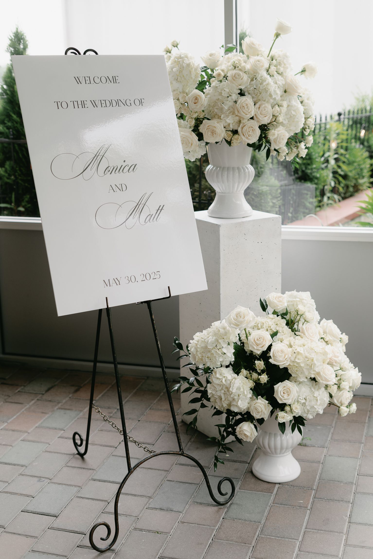 Welcome Sign Floral Arrangements