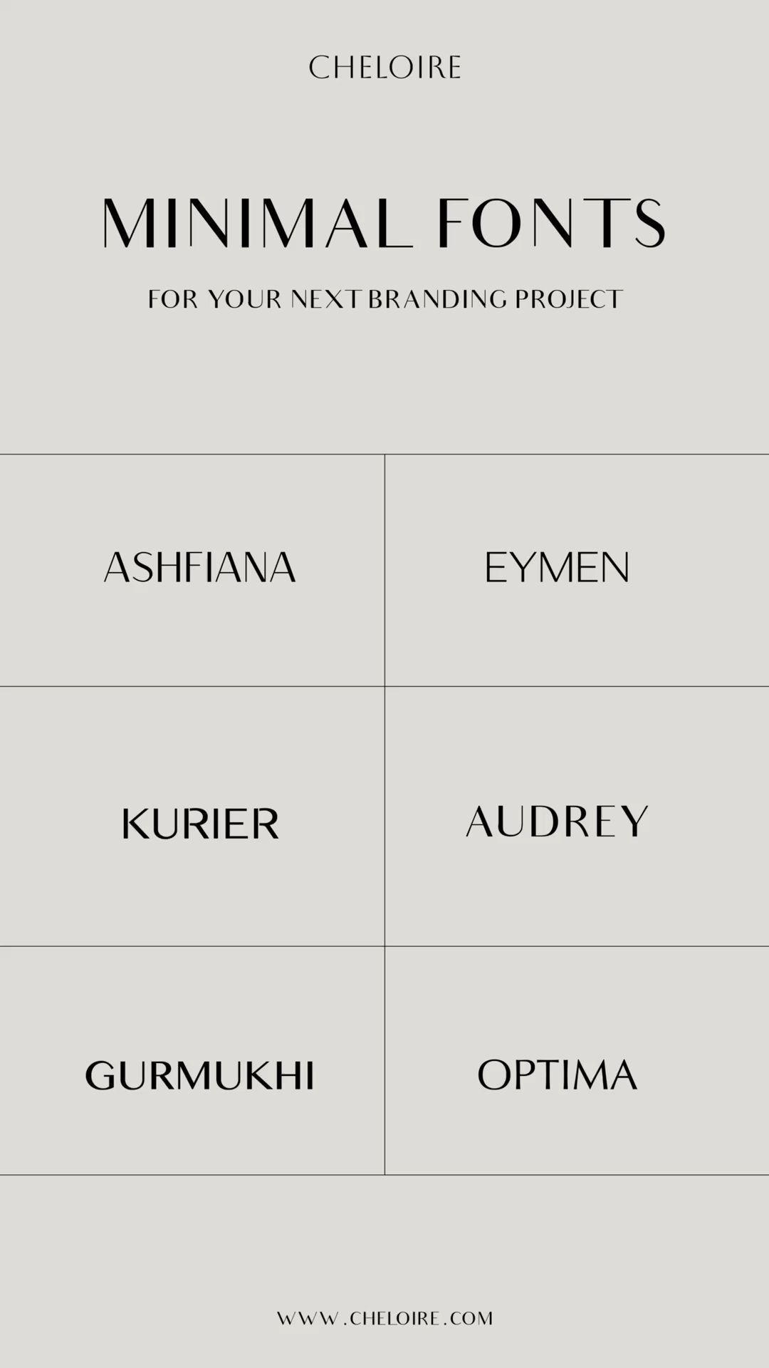 Minimal fonts for your next branding project 📃.