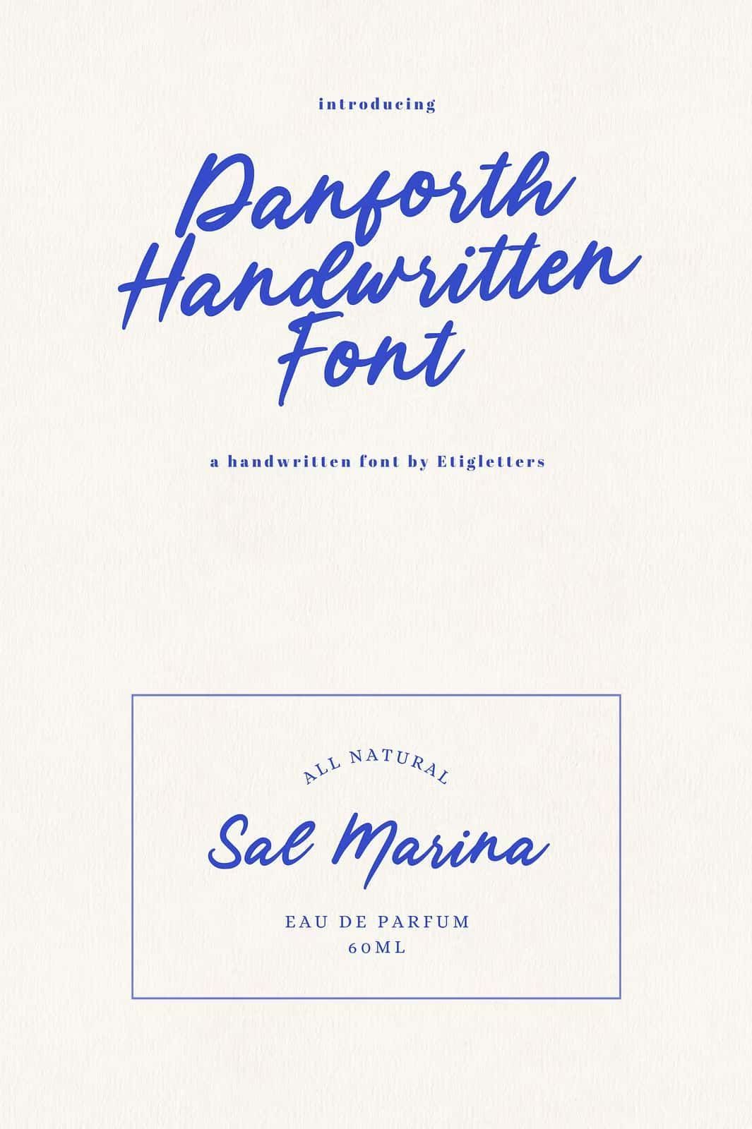 Danforth Handwritten Font — Leasted — Graphics Template Resources