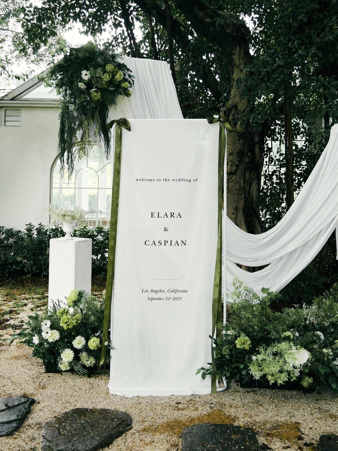 Wedding Welcome Sign, Fabric Wedding Banner – Custom Linen Wedding Sign, Outdoor Ceremony Decor, Minimalist Wedding Entrance Sign — Etsy